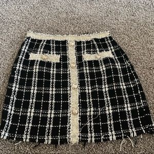 Plaid mini skirt